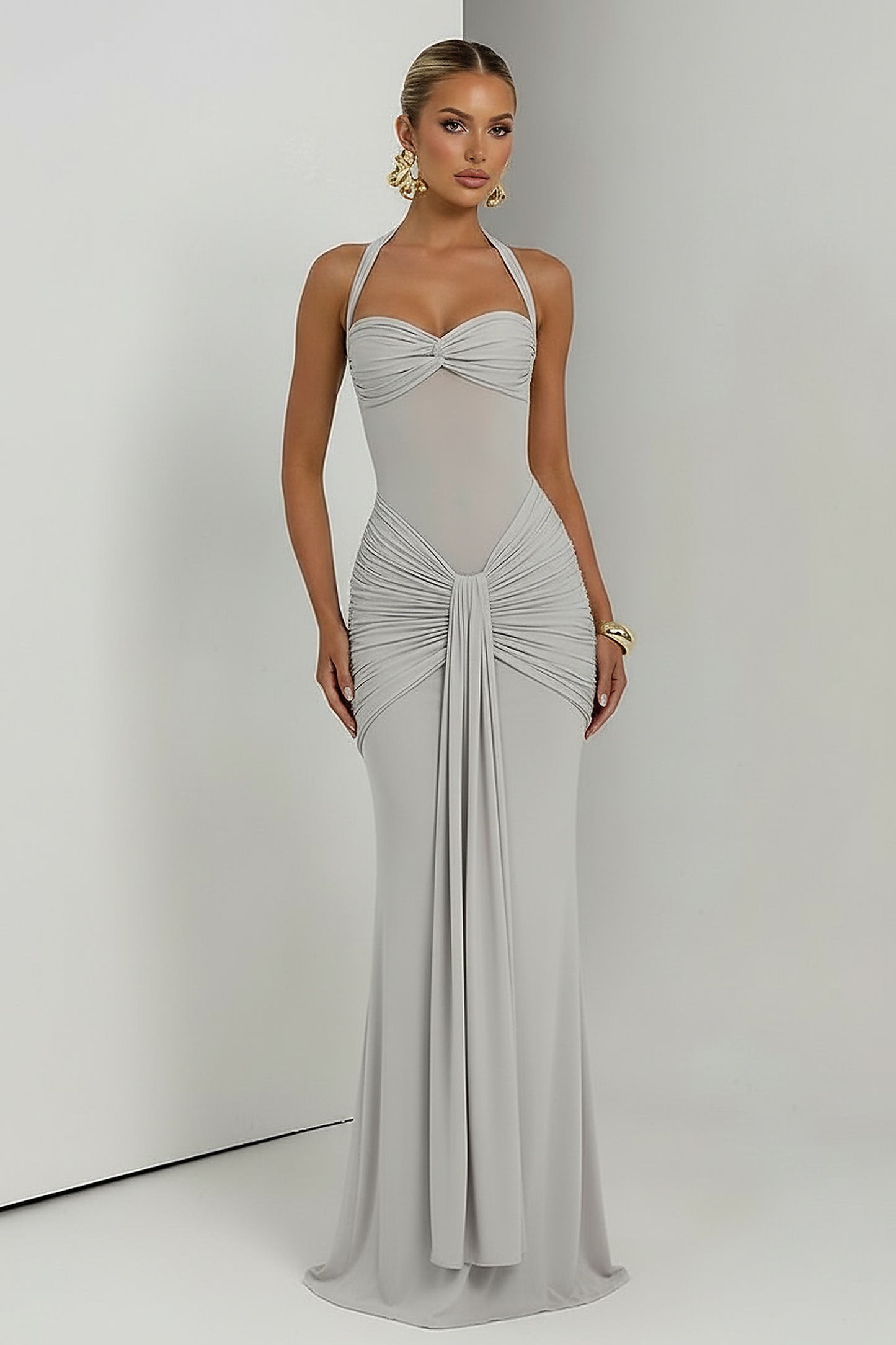 Halter Backless Maxi Dress - Thorne & Ivy