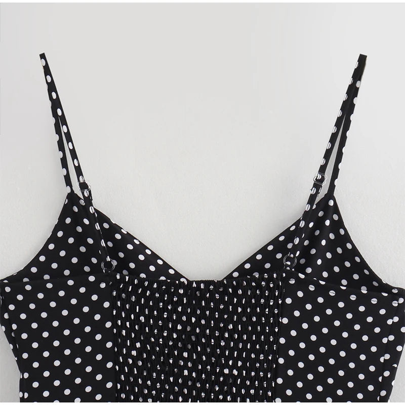 Retro Polk Dot Long Dress