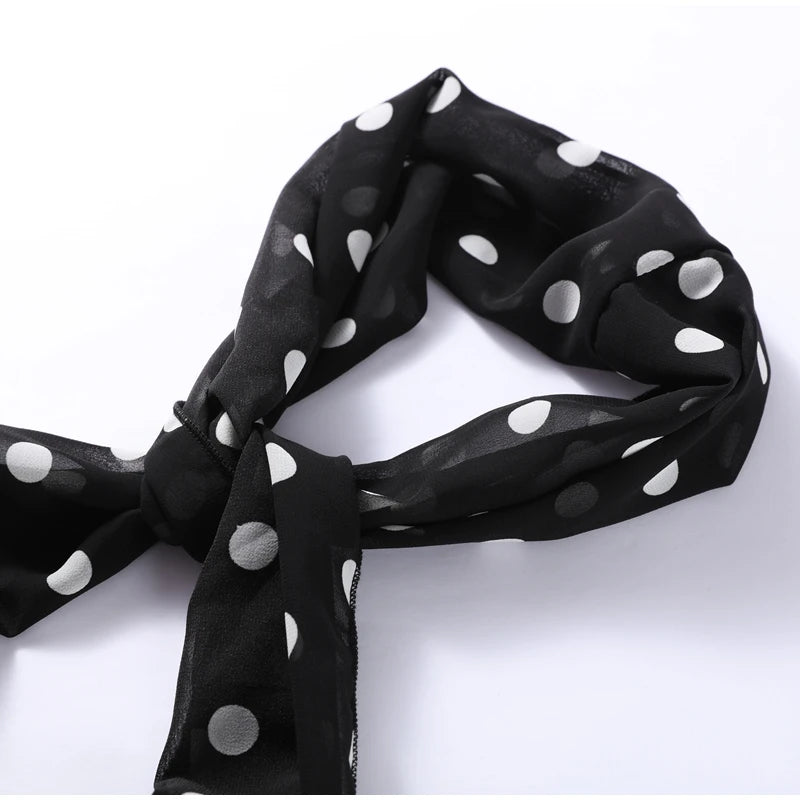 Retro Polk Dot Long Dress