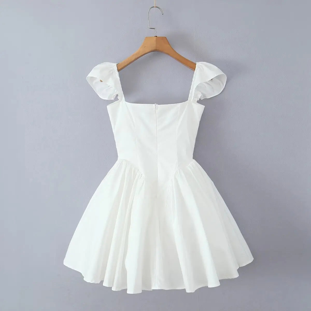 V Neck Cape Sleeve Mini Skirt - Thorne & Ivy