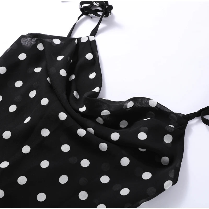 Retro Polk Dot Long Dress