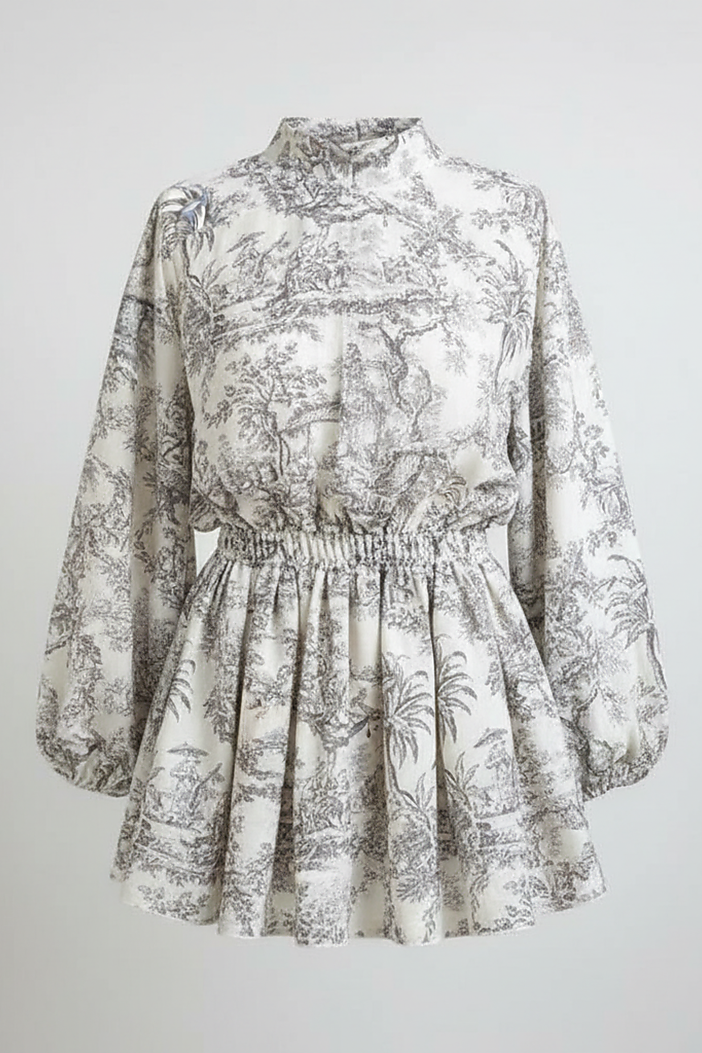 Elegant dress, back view with movement on model.