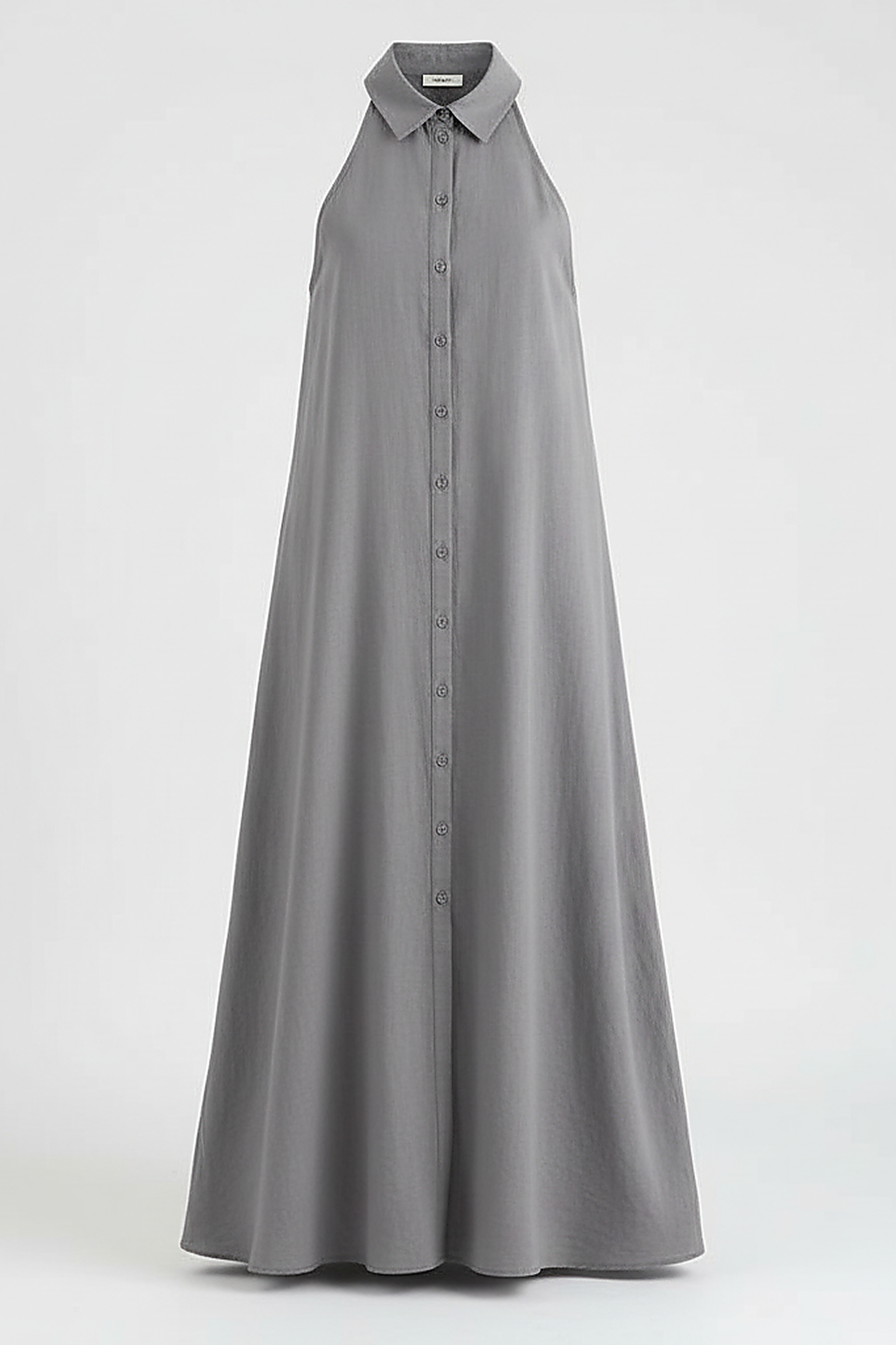 Collared Halter Maxi Dress