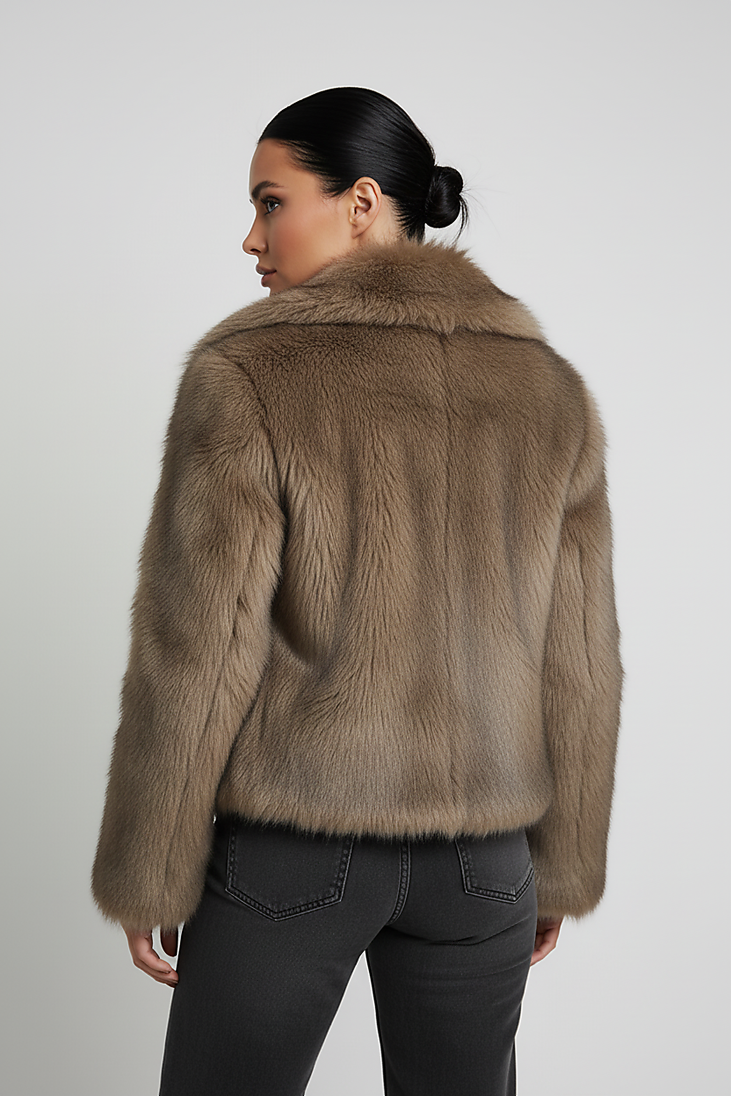 Hxao 2024 Woman Autumn Winter Faux Fur Coat