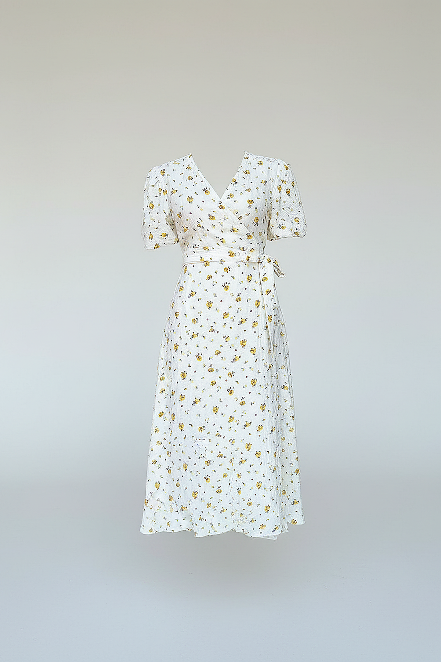 Lace Up Short Sleeve Long Dress - Thorne & Ivy