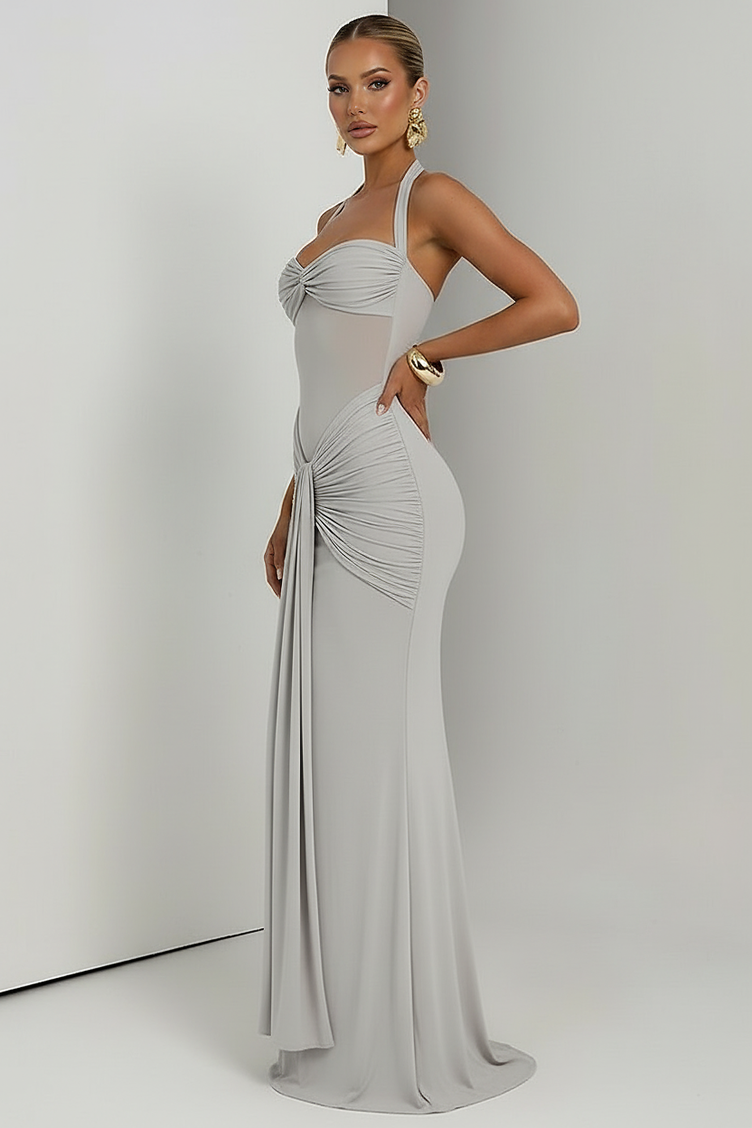 Halter Backless Maxi Dress - Thorne & Ivy