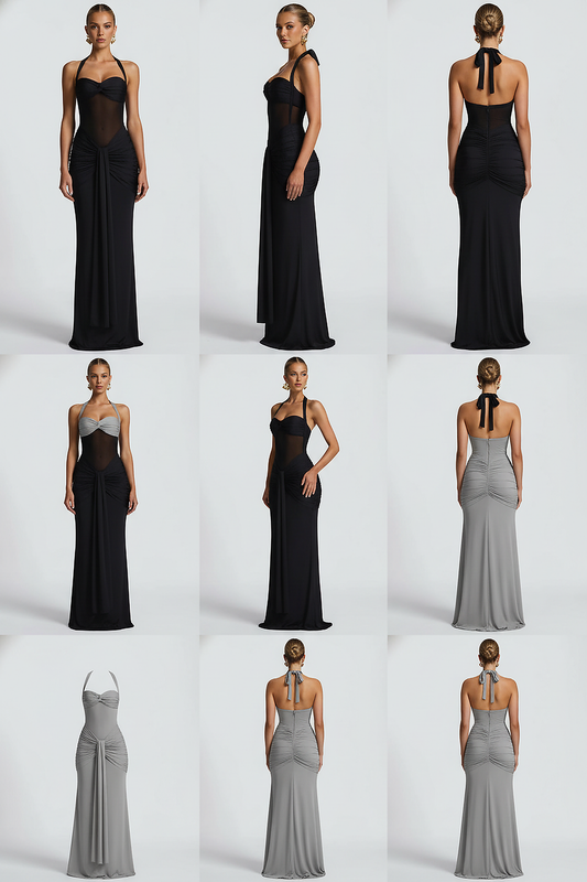 Halter Backless Maxi Dress - Thorne & Ivy