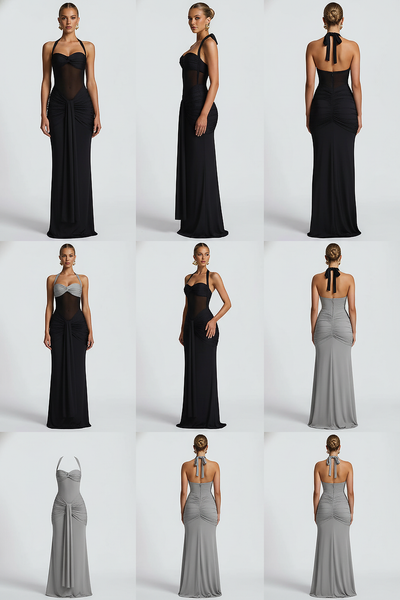 Halter Backless Maxi Dress - Thorne & Ivy