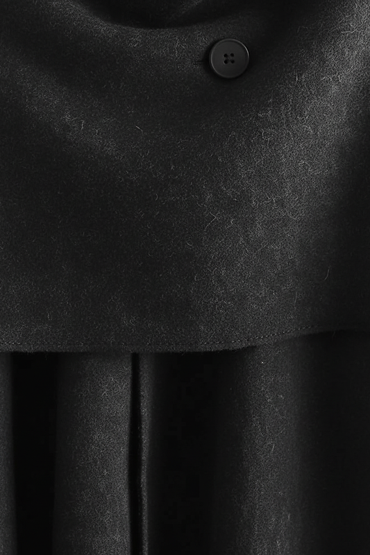 Knitted Asymmetric Scarf Coat