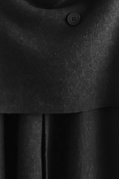 Knitted Asymmetric Scarf Coat