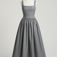 Polka dot maxi dress, waist and bodice detail.