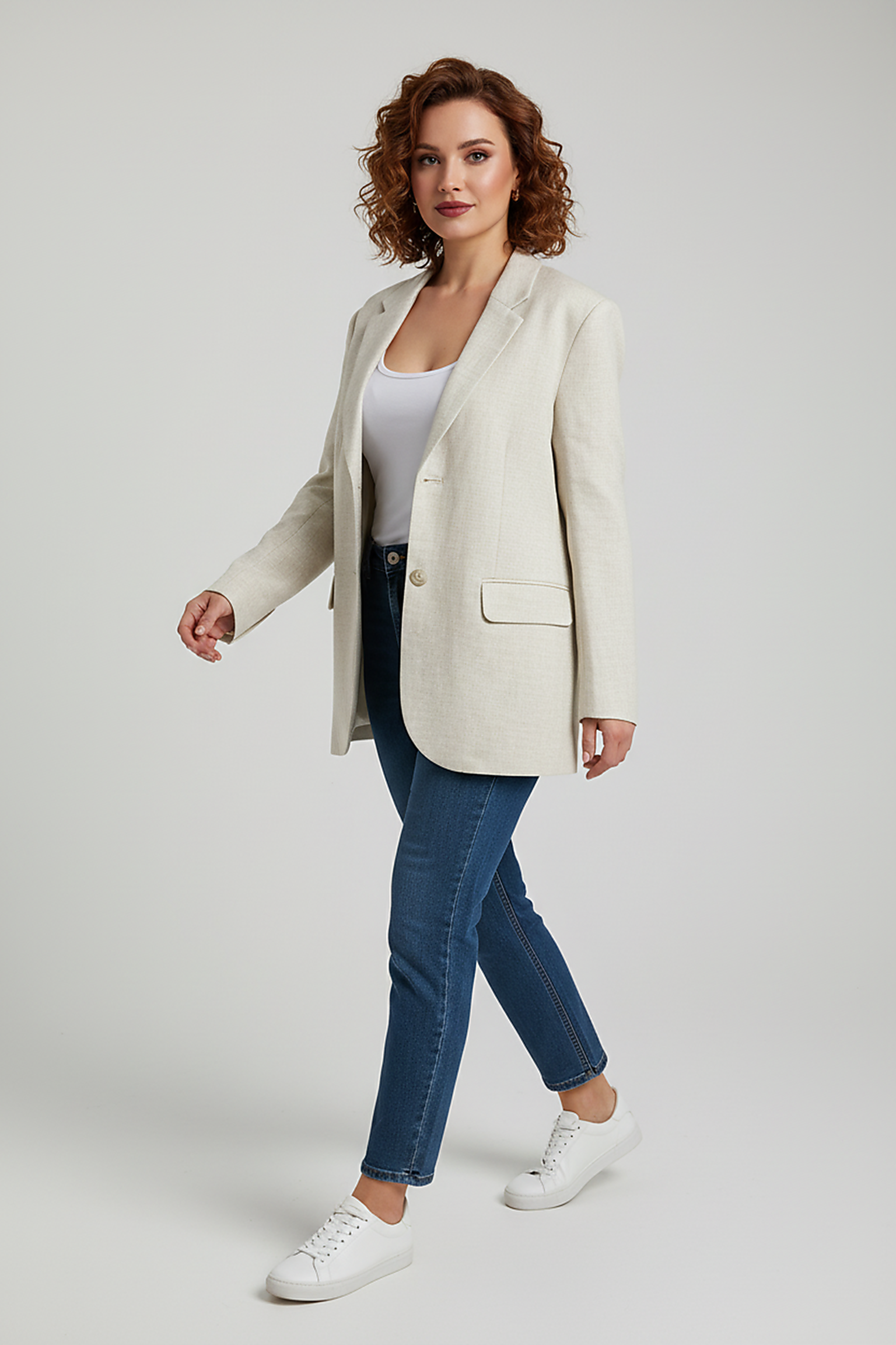 Women's Spring Summer Linen Basic Blazer