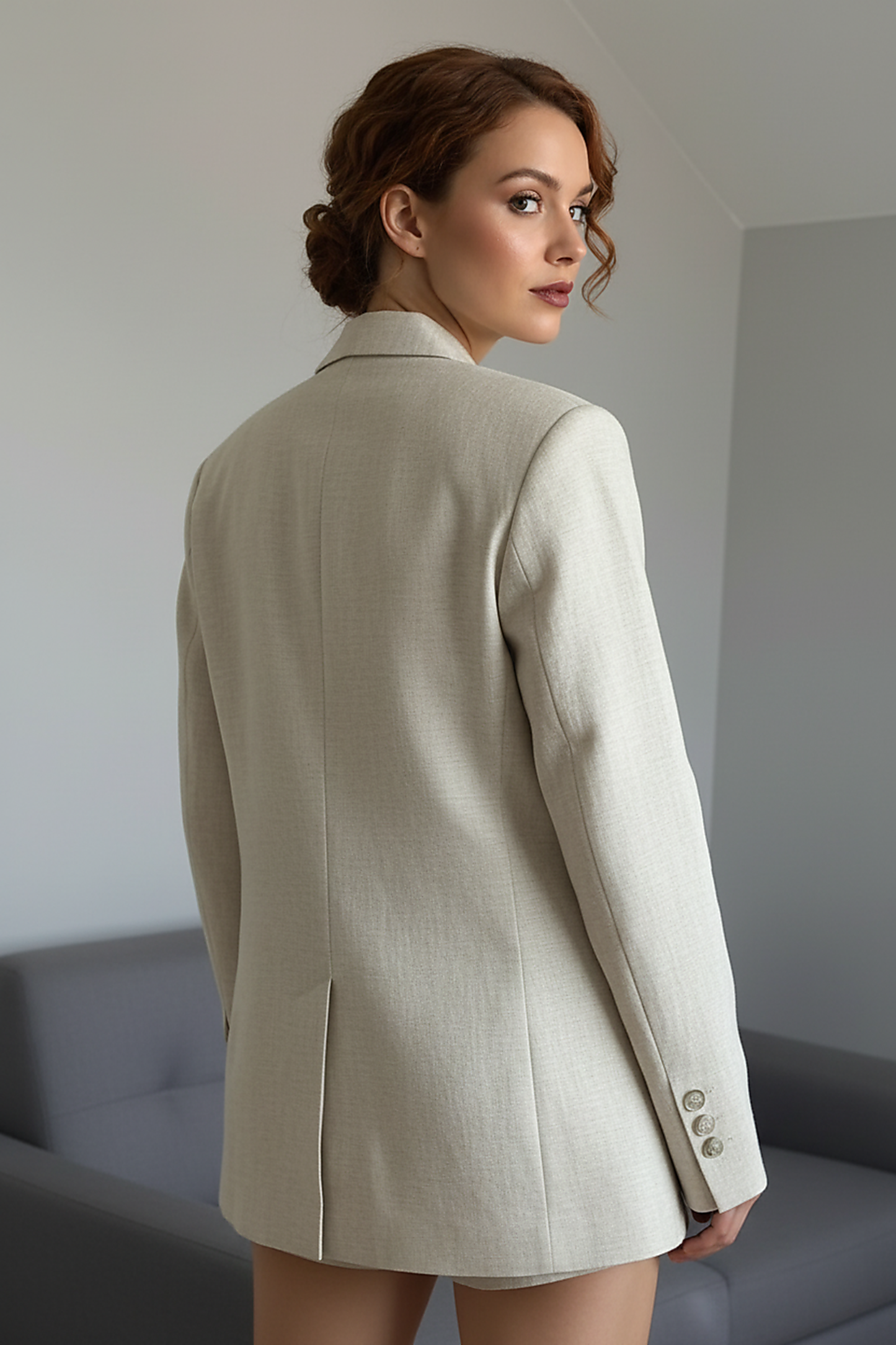 Women's Spring Summer Linen Basic Blazer