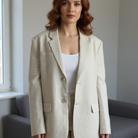 Women's Spring Summer Linen Basic Blazer