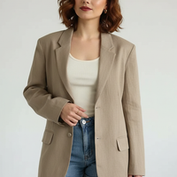 Women's Spring Summer Linen Basic Blazer