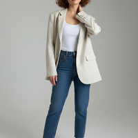 Women's Spring Summer Linen Basic Blazer