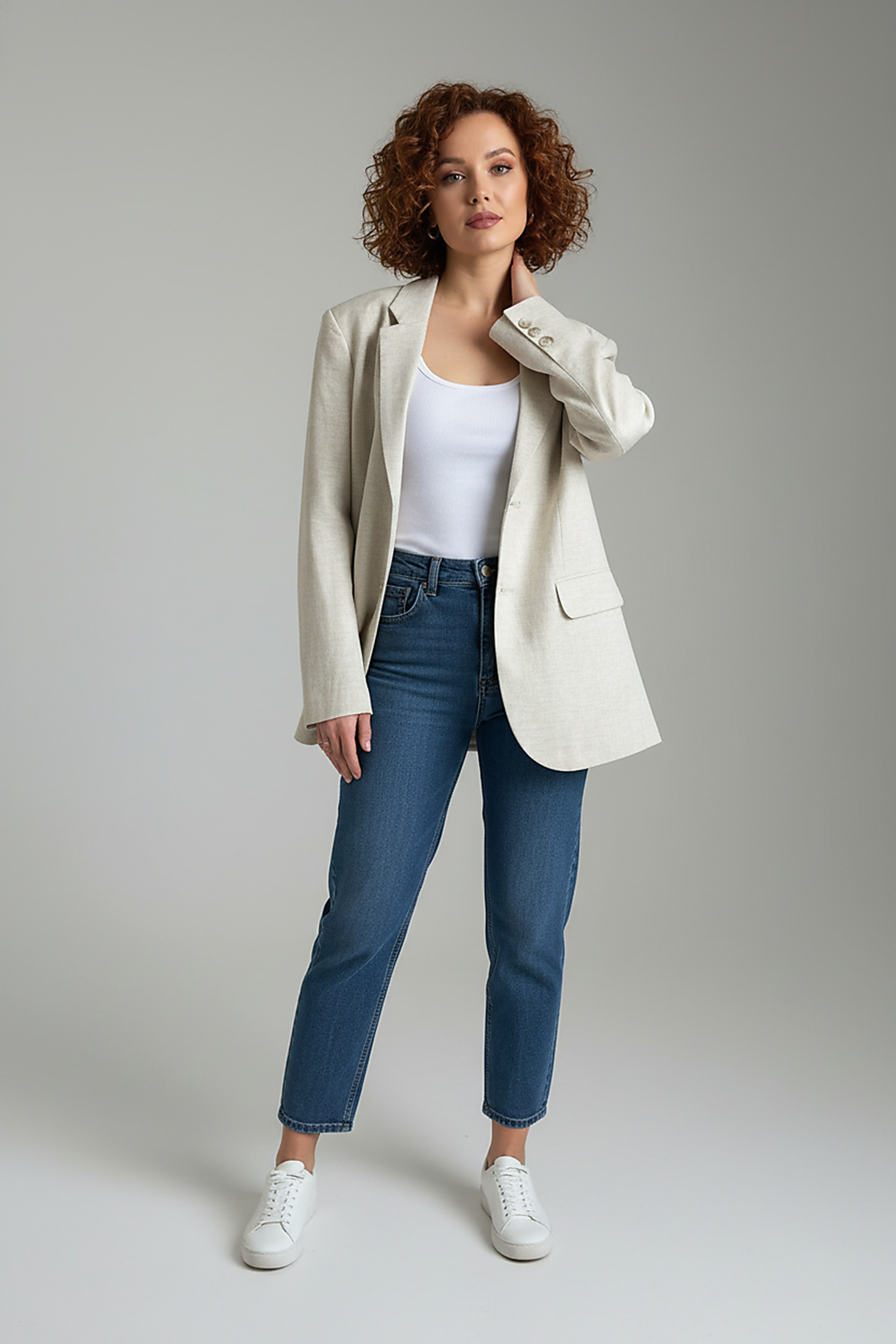 Women's Spring Summer Linen Basic Blazer