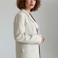 Women's Spring Summer Linen Basic Blazer