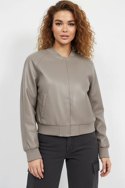 Black PU motorcycle jacket, fabric texture close-up.