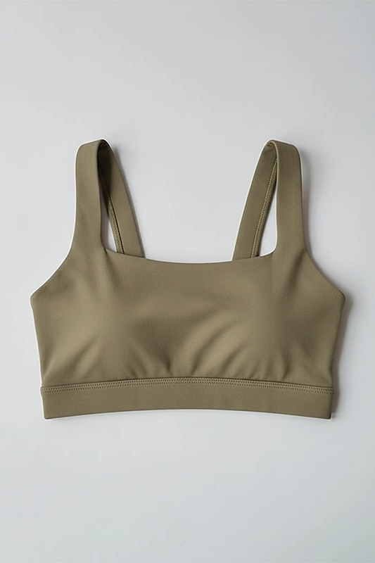 2-piece seamless yoga set, alternate angle view on model.