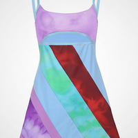 Contrast Strap A-Line Mini Dress - Thorne & Ivy