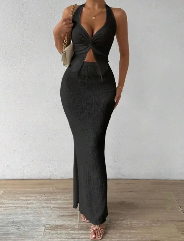 White Long Skirt Two Piece - Thorne & Ivy