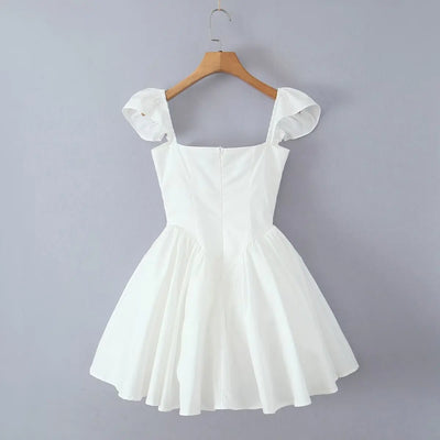 V Neck Cape Sleeve Mini Skirt - Thorne & Ivy