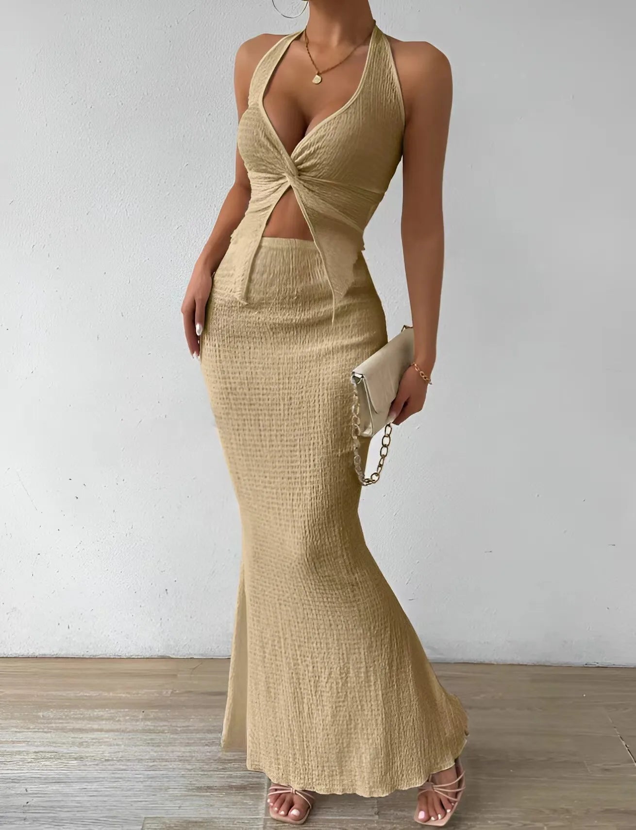 White Long Skirt Two Piece - Thorne & Ivy