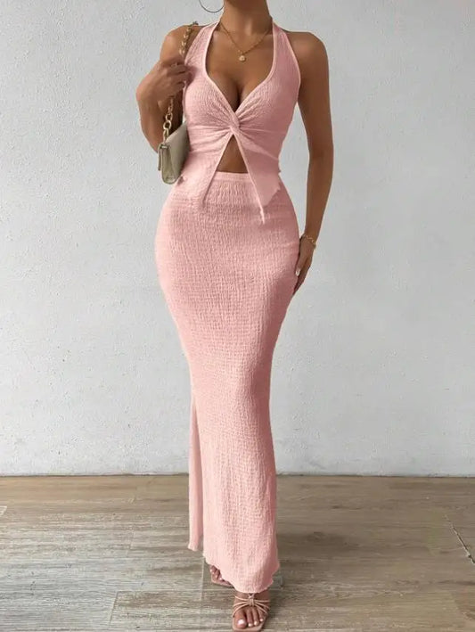 White Long Skirt Two Piece - Thorne & Ivy