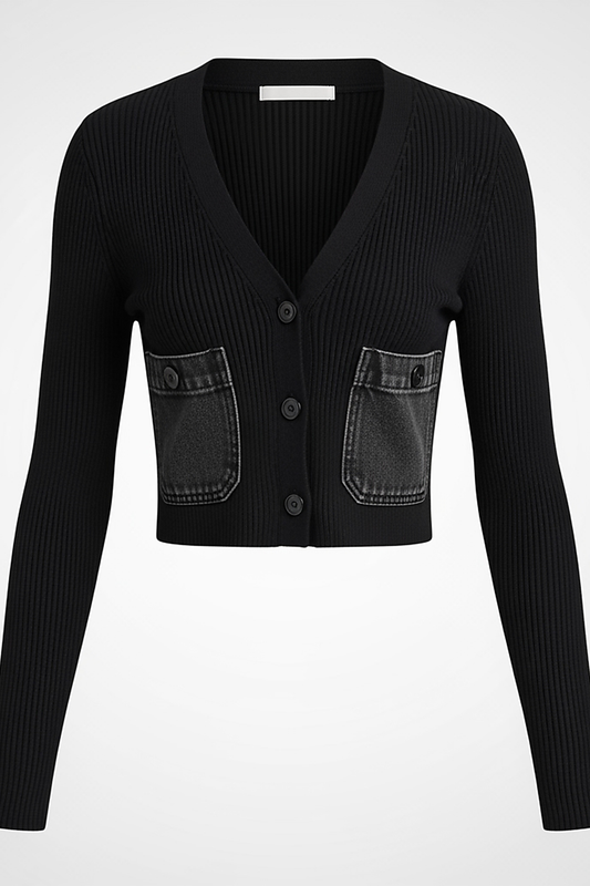 Denim V-Neck Midi Dress - Thorne & Ivy