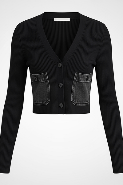 Denim V-Neck Midi Dress - Thorne & Ivy