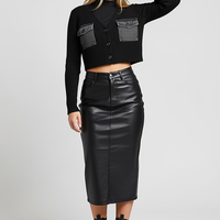 Denim V-Neck Midi Dress - Thorne & Ivy