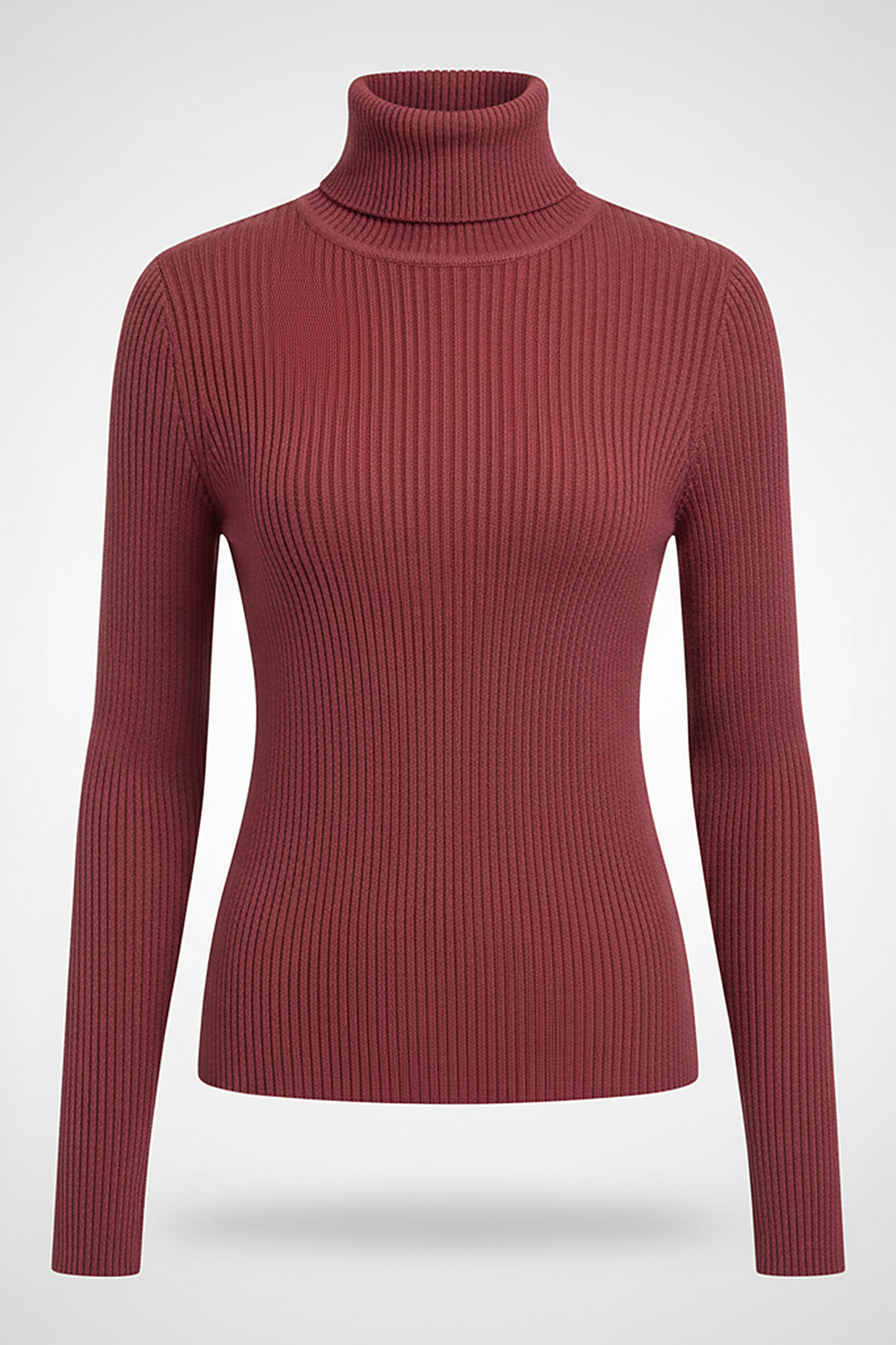 Knitted pullover sweater, neckline detail.