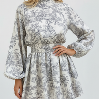 Elegant dress, front view on model.