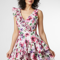 Purple Halter Tiered Maxi Dress - Thorne & Ivy