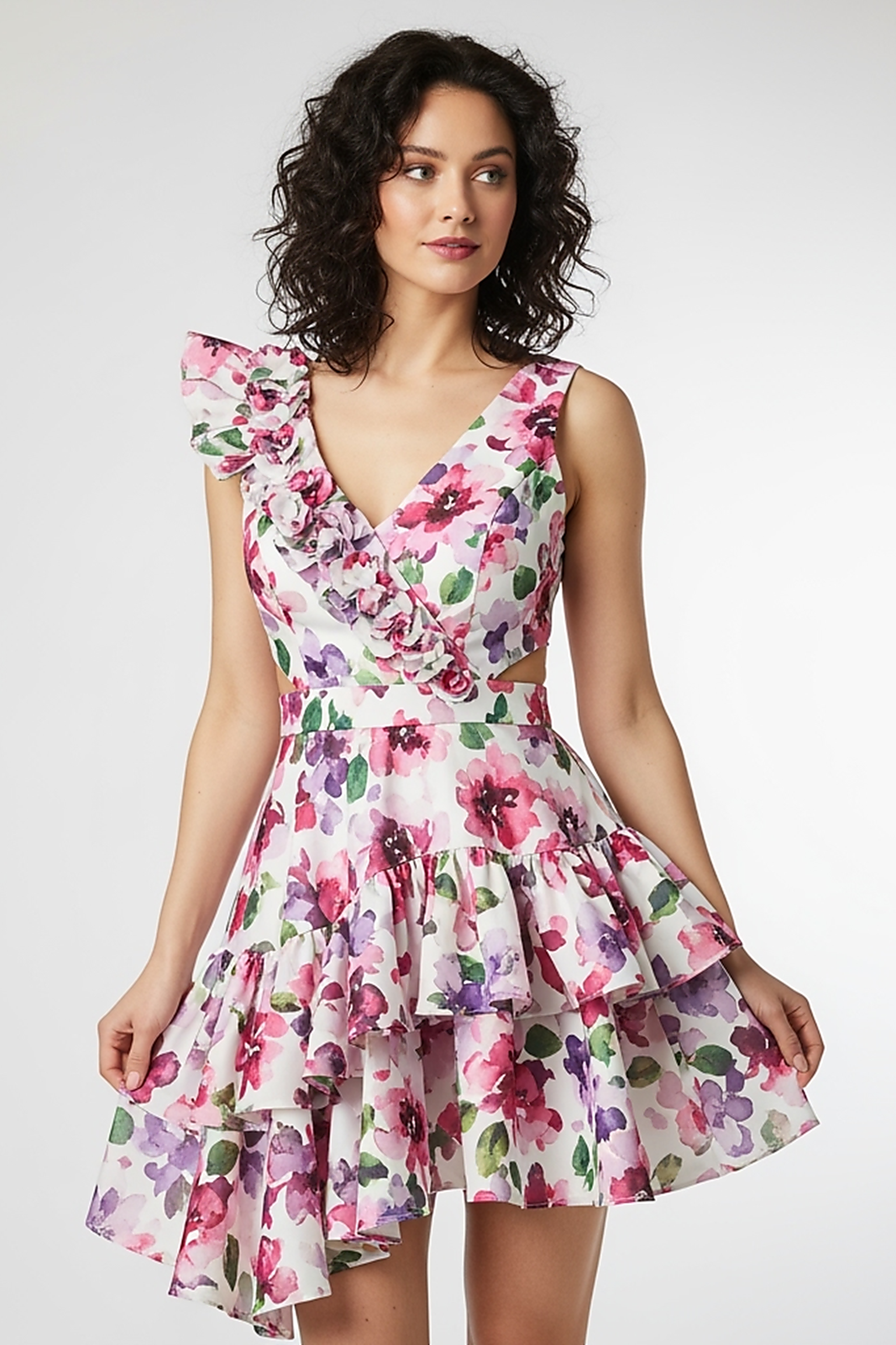 Purple Halter Tiered Maxi Dress - Thorne & Ivy