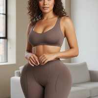 Shapewear butt lifter panties, indoor lifestyle view on model.