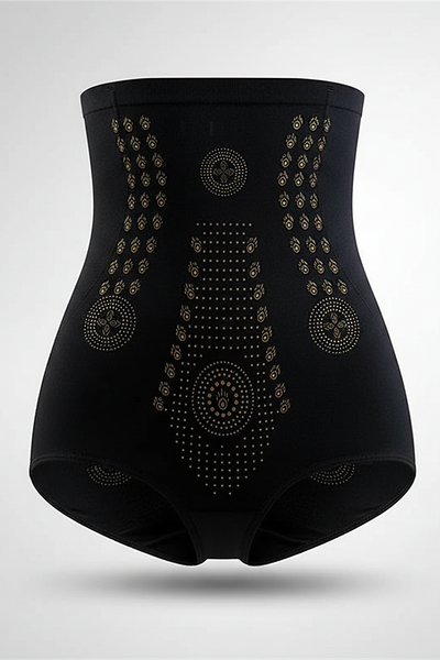 Body shaper, angled view on model.