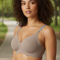 Neutral bralette, outdoor lifestyle shot on model.