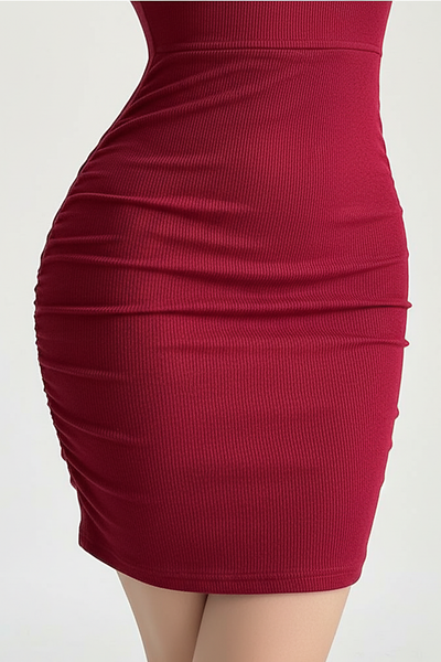 Ribbed High Neck Mini Dress - Thorne & Ivy