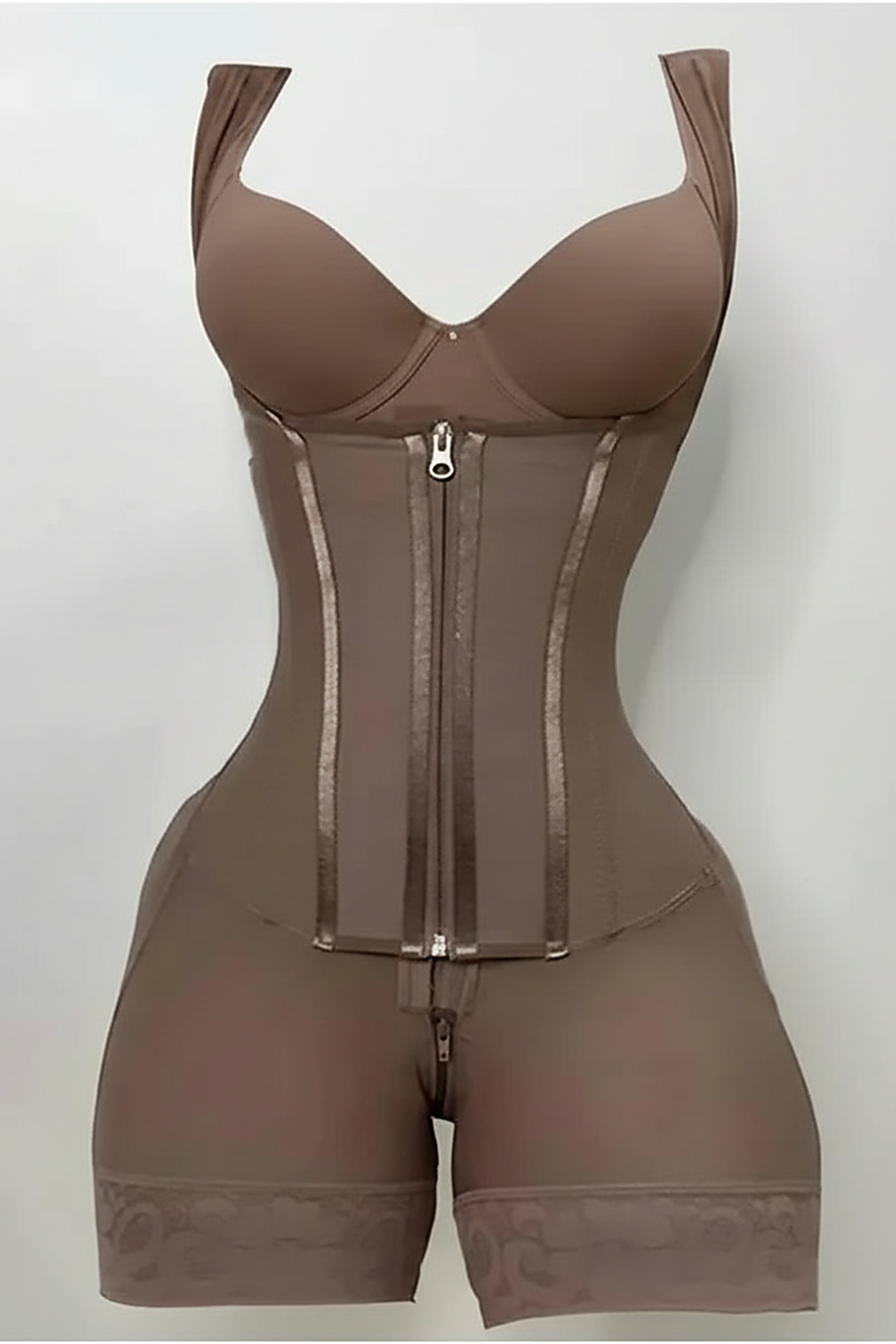 Body shaper, angled view on model.
