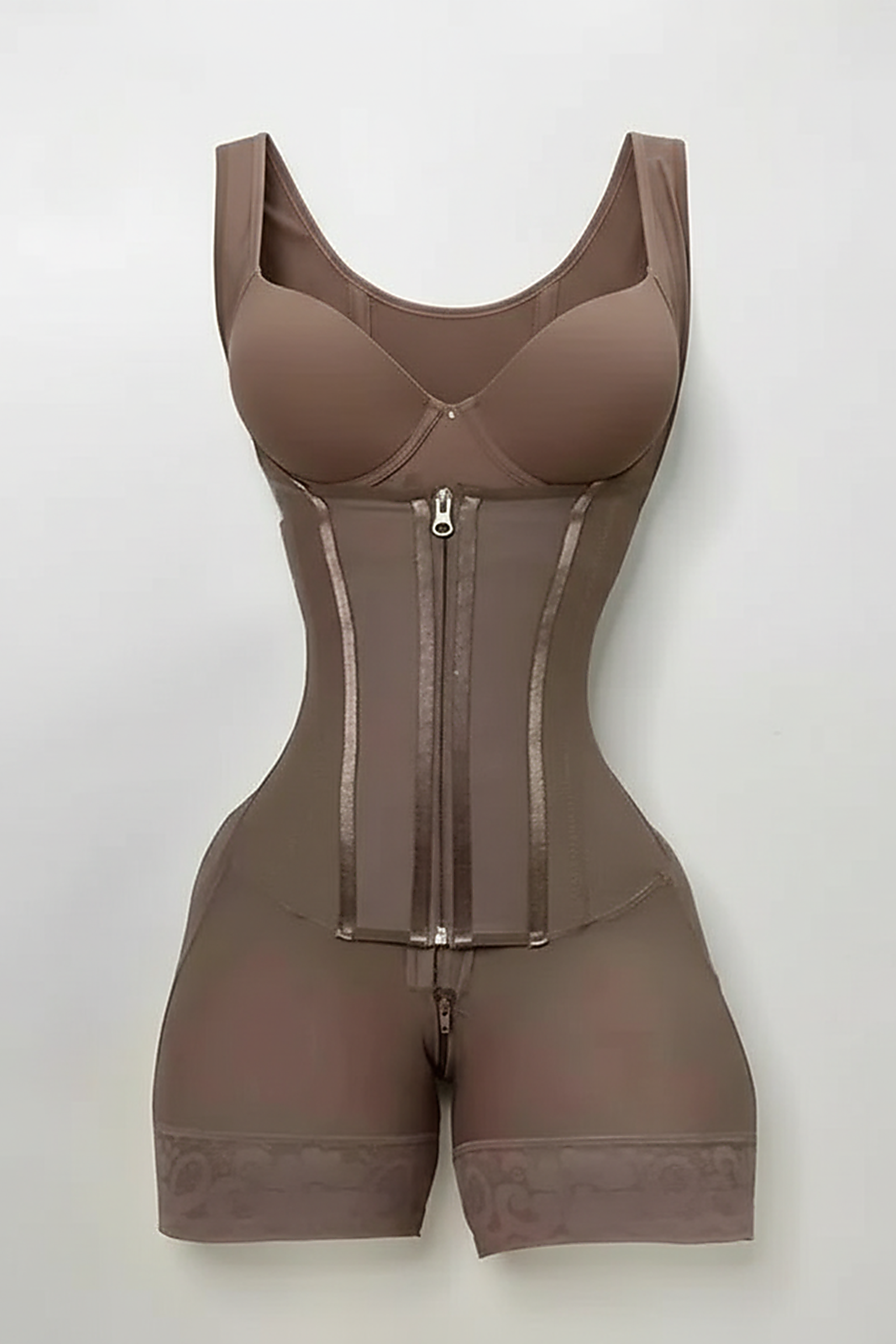 Body shaper, front view on model.