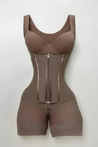 Body shaper, front view on model.