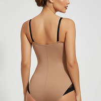 Bodysuit shapewear, back view on model.