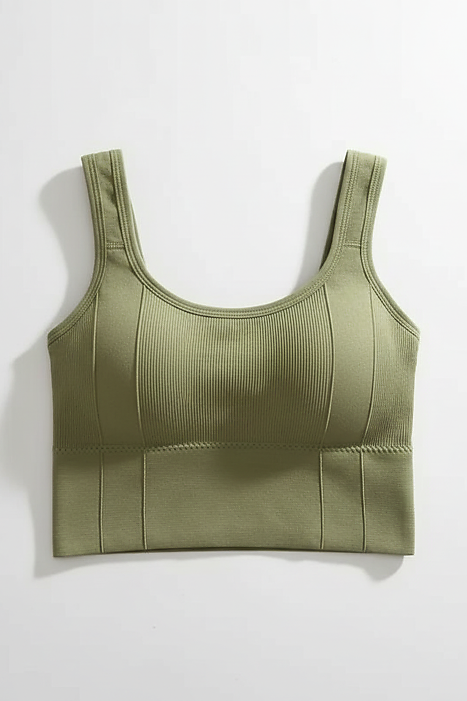 Breathable sports bra, angled view.