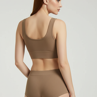 Breathable sports bra, back view.