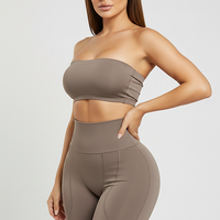 Nude shapewear shorts, angled view on model.