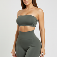 Black shapewear shorts, alternate angle view on model.