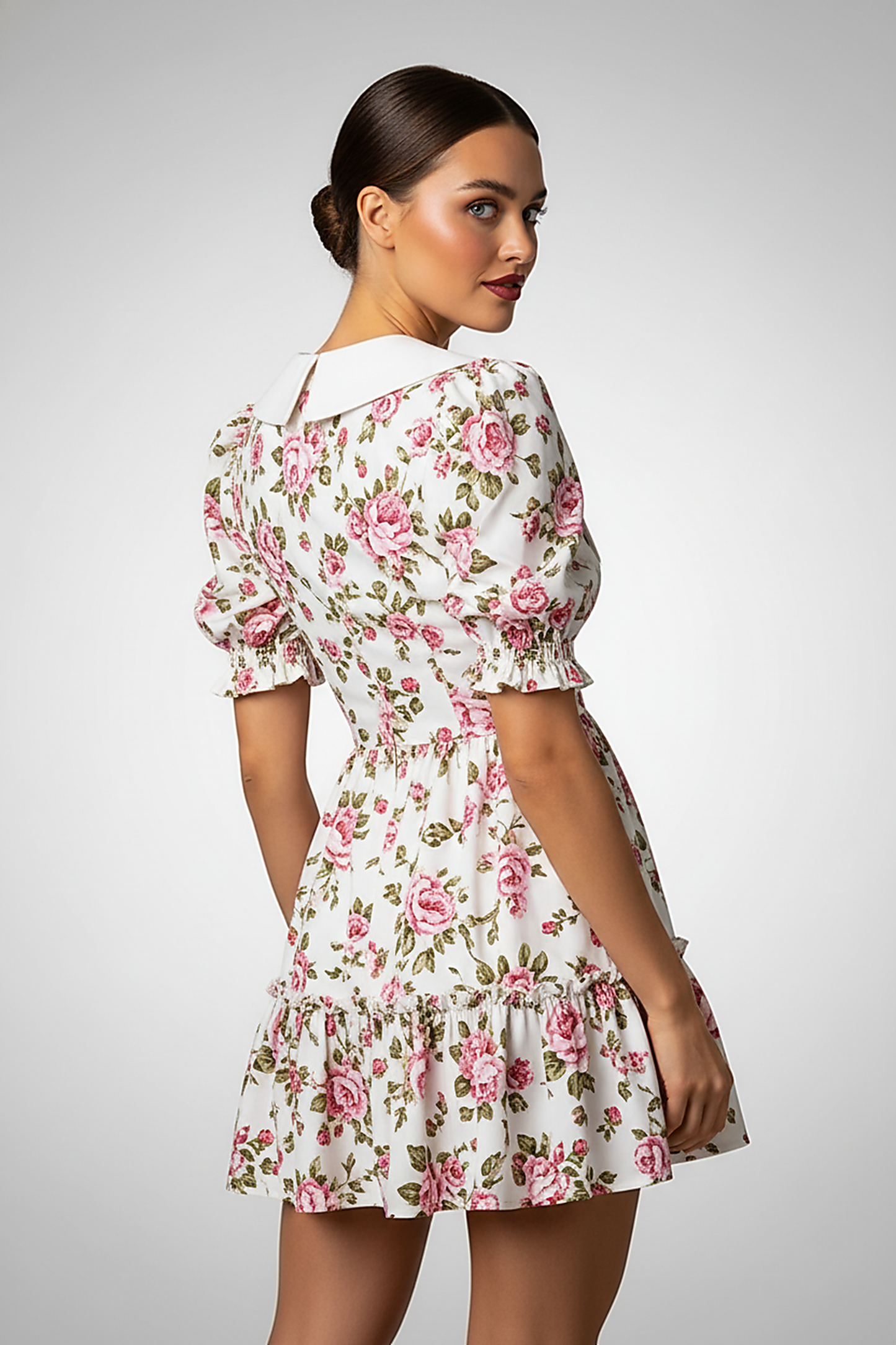 Printed Puff Sleeve Mini Dress - Thorne & Ivy