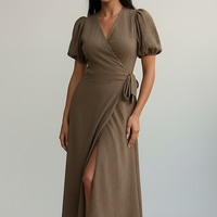 Floral print midi dress, fabric detail.